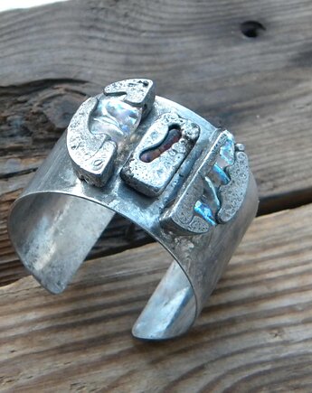 Prismatic wave   -  bransoleta mankiet CUFF, Beata Trotter