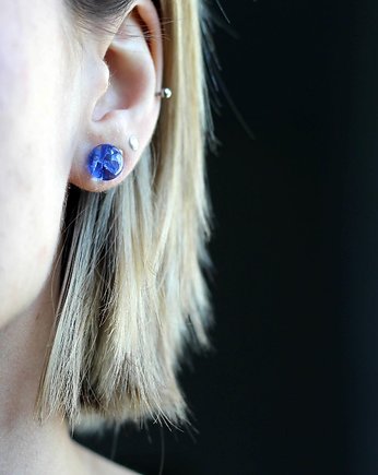 Kolczyki sztyfty z naturalnymi kwiatami w żywicy, Bioevgenika Jewelry