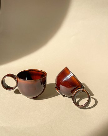 Filiżanka espresso 60ml [miód] retro vintage, FORMY PROSTE