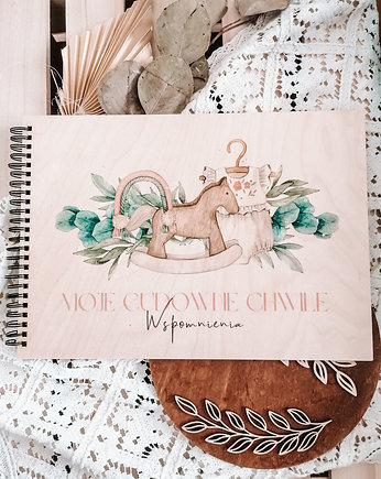 CUTE VINTAGE  album prezent dla dziewczynki  baby shower,roczek, chrzest, LOO LOO DREAM