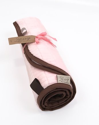 Kocyk FloppyLove Pink & Brown Tags, Nessy Patchwork