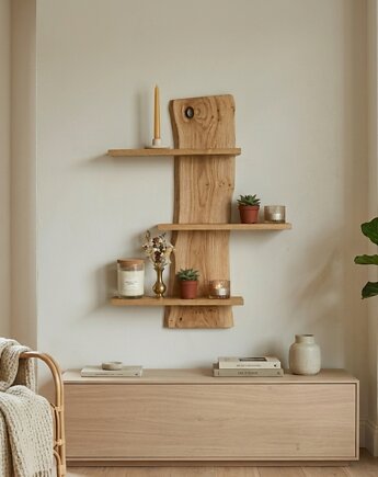 Dębowa półka ścienna "Oko Natury", Ohwood manufaktura