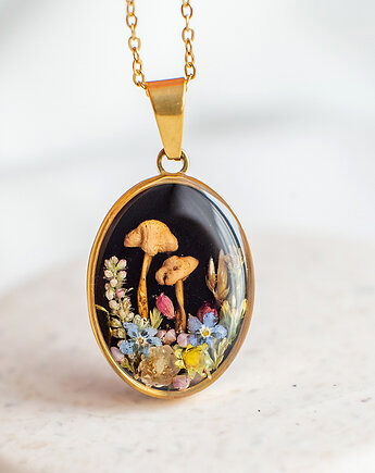 Naszyjnik z leśną kompozycją, nature gift