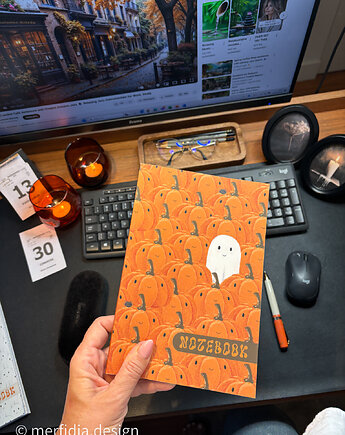 Jesienny Halloweenowy zeszyt, Merfidia Design