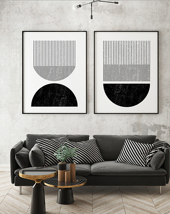Zestaw plakatów geometrycznych - black lines, HOG STUDIO