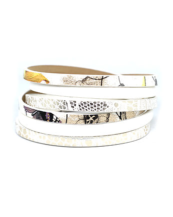 Bransoletka rzemienie Fun biała, Kociokwik Jewelry