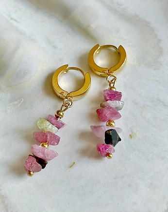 Nieregularne kolczyki z turmalinów, Gleeme Jewellery