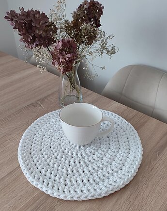 Podkładka okrągła szydełkowa ze sznurka 33cm, MISZ MASZ Dorota Tyszko