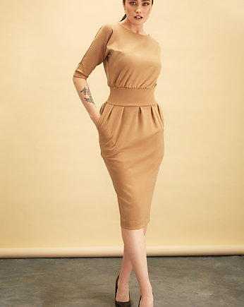 Karmelowa sukienka mono, Kasia Miciak design