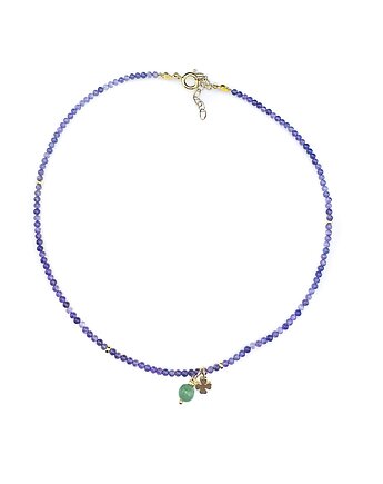 Naszyjnik z ametystem i koniczynką, Bijoux by Marzena Bylicka