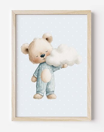 Plakat Na Ścianę Dla chłopca Niebieskie misie nr. 6, Dekoracjan