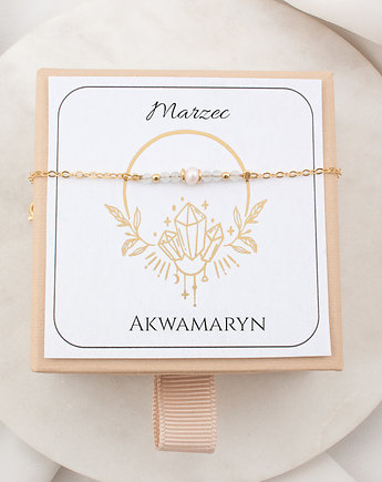 Marzec - Bransoletka urodzeniowa z Akwamarynem, Flurry 