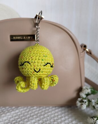 Brelok ośmiornica, Brelok do kluczy, Brelok na prezent, Brelok na szydełku, EcoToysByNastya