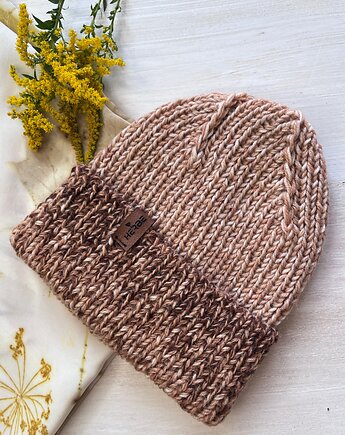 Czapka merino alpaka Orzech Włoski, HERBE DESIGN
