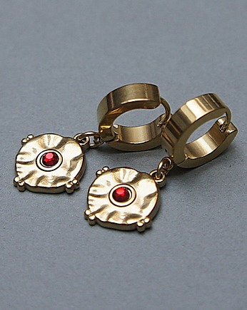 Kolczyki pozłacane Alloys Collection Coins /red vol. 2/, KiKa pracownia