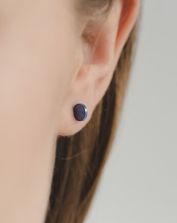 Kolczyki srebrne Piny niebieskie lizaki, Marta jewelry