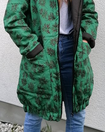 Lniana wiosenno - letnia kurtka  z kapturem, soie star