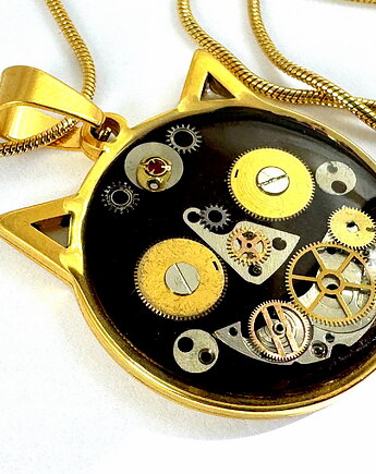 WISIOR - kotek czarny II (złoty), DROBINY CZASU