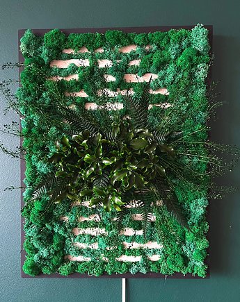 Obraz "Tryumf Natury", chrobotek i rośliny stabilizowane, Art Light Studio