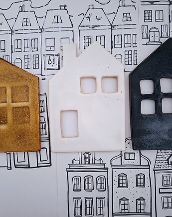 Domek ceramiczny kafelek, Wooden Love