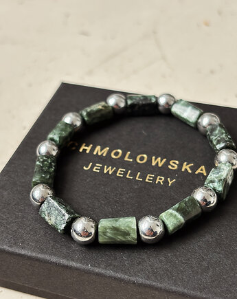 Bransoletka Męska Serafnit i Hematyt, Chmolowska Jewellery