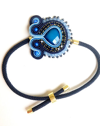 Elegancka sutaszowa bransoletka BLUE, Sylwia Żak