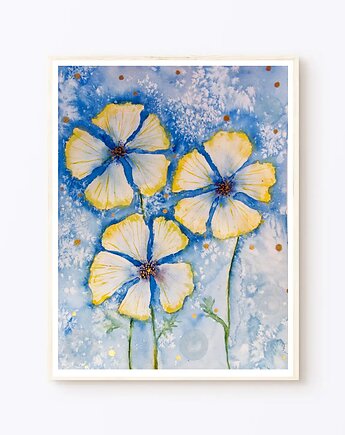 Oryginalna akwarela. Kwiaty 28x36cm, Malgorzata Domanska