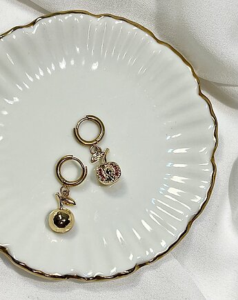 Kolczyki pozłacane Cherry, MaLa Jewellery