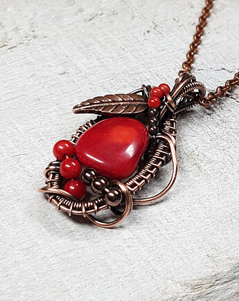 Wisiorek z koralem m282, JanArt