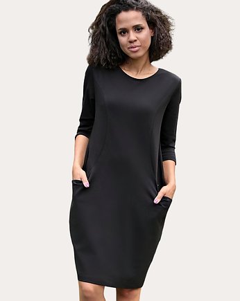 Sukienka bawełniana z kieszeniami NEST czarna, Nest Shop