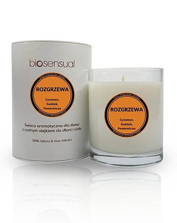 Świeca do masażu i aromaterapii ROZGRZEWA 200g, Biosensual