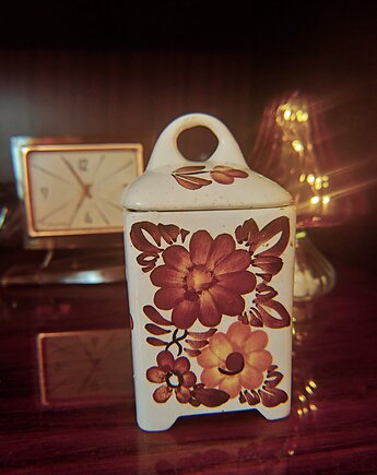 Ogniu, krocz ze mną - świeca sojowa w naczyniu vintage, Szary Piknik