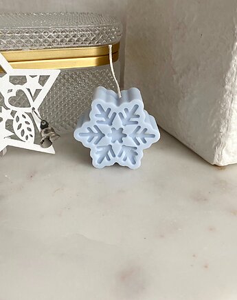 Świeca ekologiczna sojowa dekoracyjna "Snowflake" 25x55mm, Coccola JEWELLERY