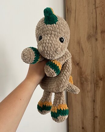 Dinozaur maskotka na szydełku, przytulanka dla dziecka, prezent dla malucha, HANDMADE crochet by Klaudia