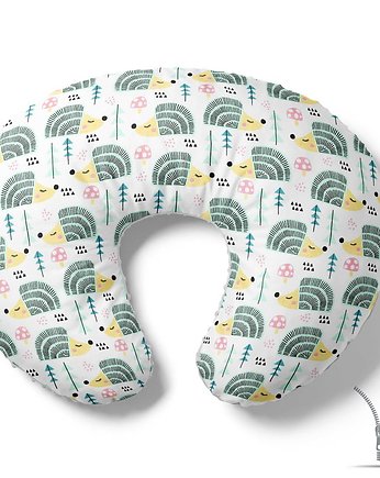 Poduszka rogal do karmienia Miętowe jeże, Baby Love Decor