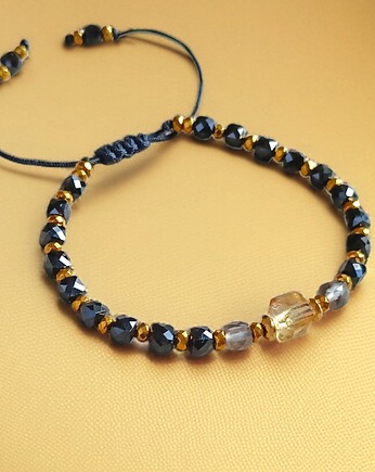 DOBROBYT i OCHRONA - amulet - cytryn, kwarc dymny, TURMALIN: PREMIUM, kaktusia