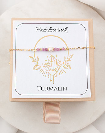 Październik - Bransoletka urodzeniowa z Turmalinem, Flurry 