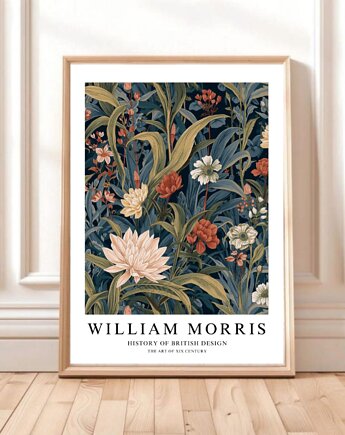 PLAKAT  dekoracyjny William Morris kwiaty, black dot studio
