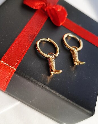 Kolczyki pozłacane Kowbojki western