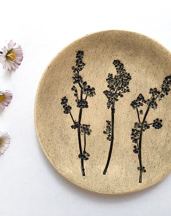 Dekoracyjny talerzyk z roślinkami, Ceramika Ana