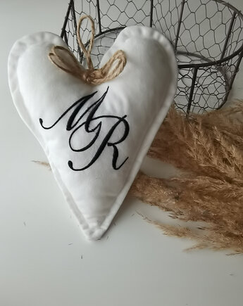 Personalizowane serduszko ozdobne (kolory, tkaniny), Little Angels