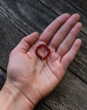 Drobny pierścionek industrialny w kolorze czerwonego grejpfruta, OSOBY - Prezent dla ukochanej