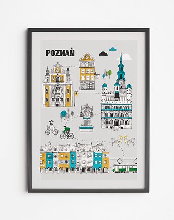 Plakat Poznań Trasa Spacerowa, LOVE POLAND DESIGN