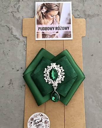 Świąteczna Biżuteryjna spinka do włosów NEW, Pudrowy Różowy