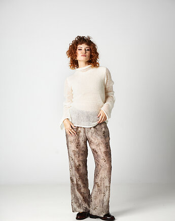 Alpaka sweter półgolf - Biały, YOU by Tokarska