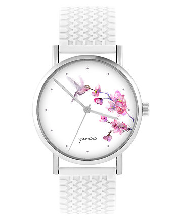 Zegarek - Koliber - silikonowy, biały, yenoo