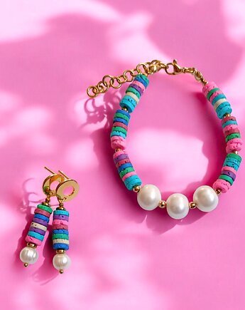 RAZEM TANIEJ! bransoletka i kolczyki SUMMER collection, kaktusia