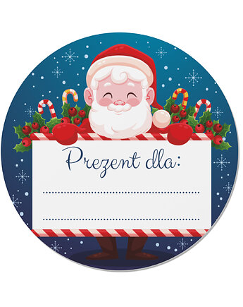 Naklejki na Świąteczne prezenty, Boże Narodzenie, Wigilia 5cm 6 szt A117, TamTamTu