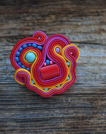 Kolorowa broszka soutache, Mró Soutache