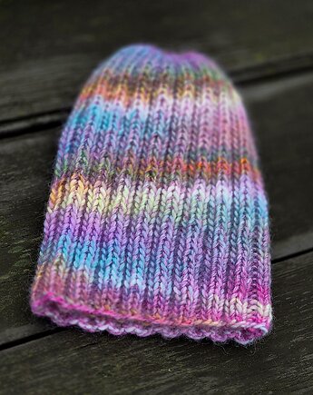 Różane pastele / czapka z jedwabiem, agat handmade